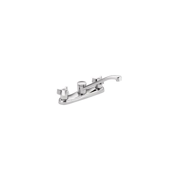 Chrome Two-Handle Kitchen Faucet